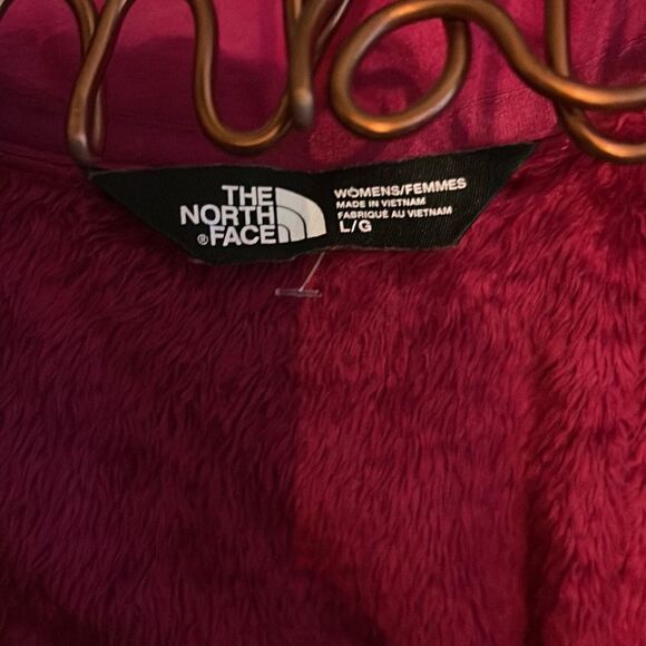 The North face osito oso furry teddy jacket purple magenta pink red large (L) - Picture 7 of 13